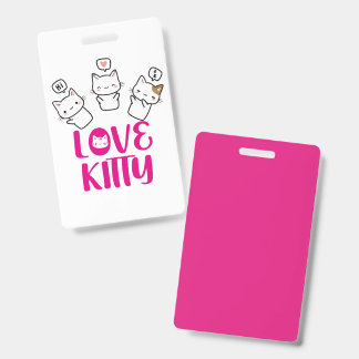 Badge LOVE KITTY -It's too cute-