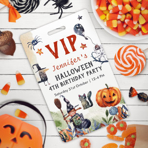 Badge Lovely Anniversaire de enfant Aquarelle Halloween 