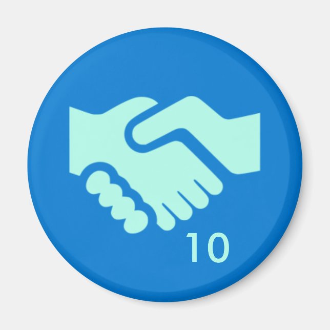 Badge Magnet - Handshake 10 (Front)