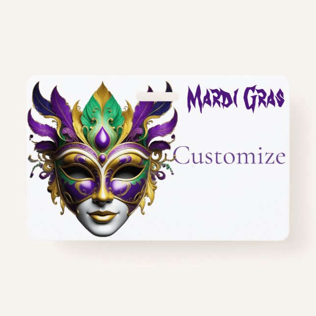 Badge Mardi Gras Masque Thunder_Cove (Devant)