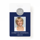 Marine Blue Nom de l'employé Logo Photo Travail d'