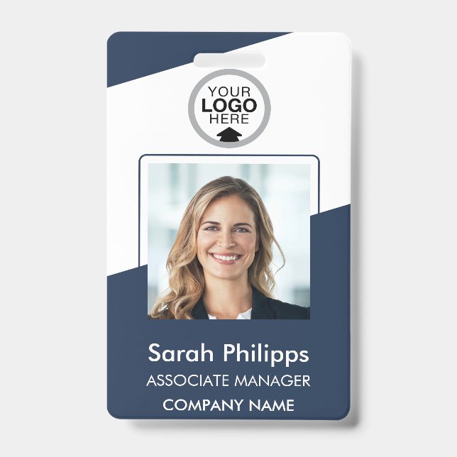 Badge Marine | Code photo de l'employé Insigne de sécuri (Front)