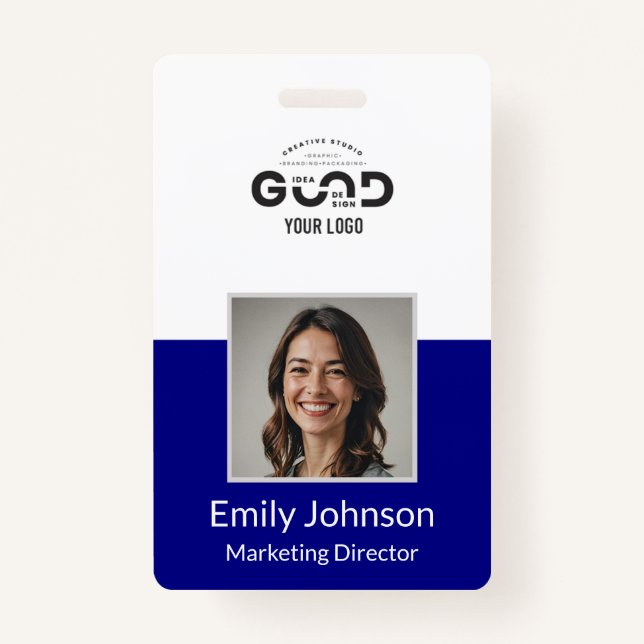 Badge Marine | Code photo de l'employé Insigne de sécuri (Devant)