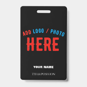 BADGE MARQUE NOIRE PERSONNALISABLE MODERNE ÉLÉGANTE VÉRI