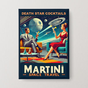 Badge Martini Space Affiches de voyage Death Star Cockta