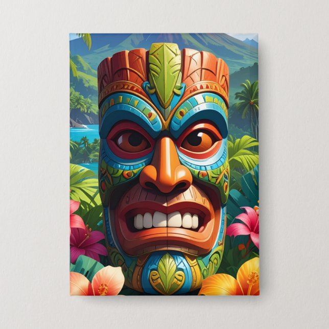 Badge Masque Tiki (Recto)