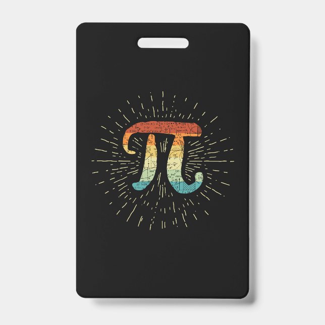Badge Math Teacher Cute Pi (Avant)