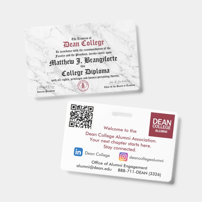 Badge Matthew J. Brangiforte (Avant & arrière)