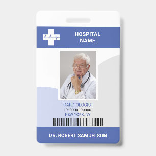 Badge MÉDECIN INFIRMIÈRE Code à barres des soins de sant