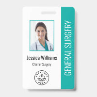 Médecin MD Hôpital Employé Médical Photo ID Turquo