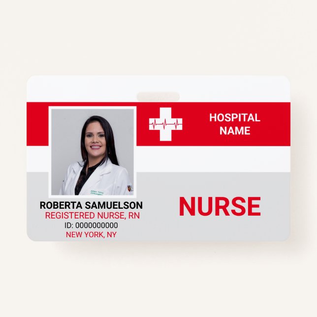 Badge MÉDECIN MÉDICALE INFIRMIÈRE Soins de santé d'urgen (Devant)