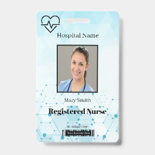 Badge Médical Molécule Rythme Cardiaque Photo ID Vertica