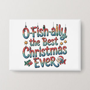 Badge Meilleur Noël de pêche Offishally Ever