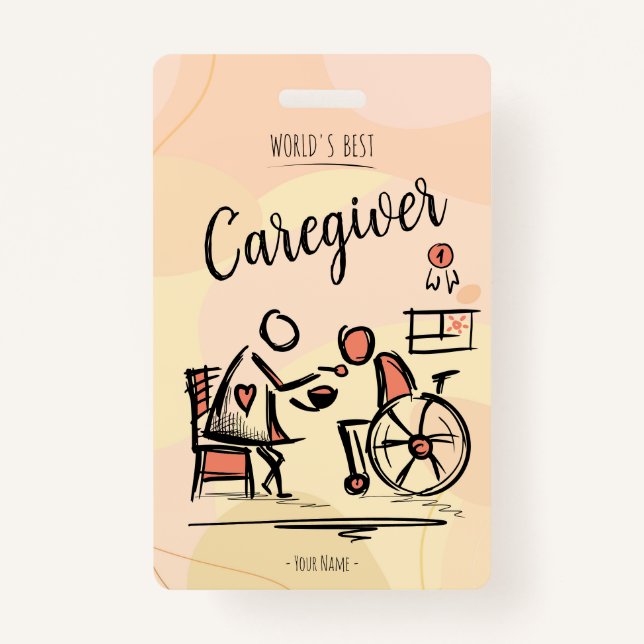 Badge Meilleur professionnel et personne en fauteuil rou (Devant)