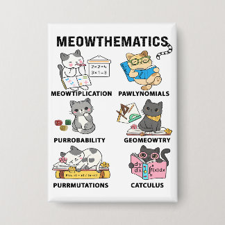 Badge Meowthematics Funny Math Cat Puns For Math Lovers