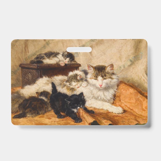 Badge Mère et ses chatons (Avant)
