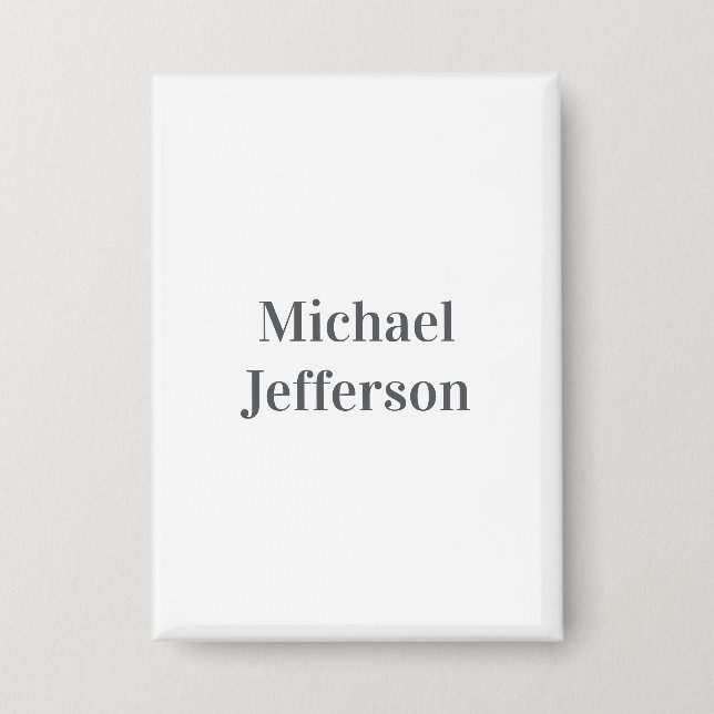 Badge Minimalist Professional Modern Plain Name Title (Recto)