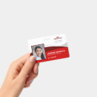 Modèle de logo horizontal rouge Nom de l'employé I