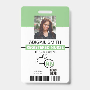 Badge Modèle de photo de sage-femme infirmière diplômée 