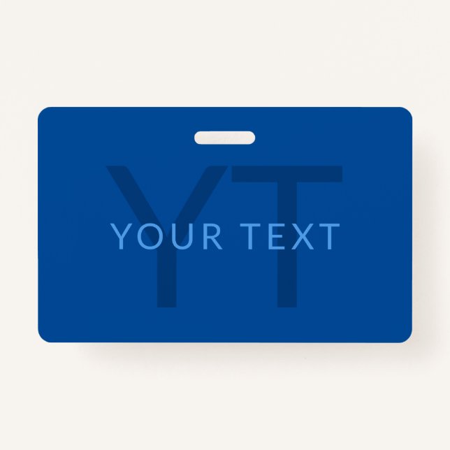 Badge Modèle de texte modifiable pour le nom monographiq (Devant)