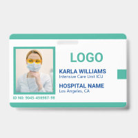MODÈLE PHOTO de l'ID infirmière de l'ICU