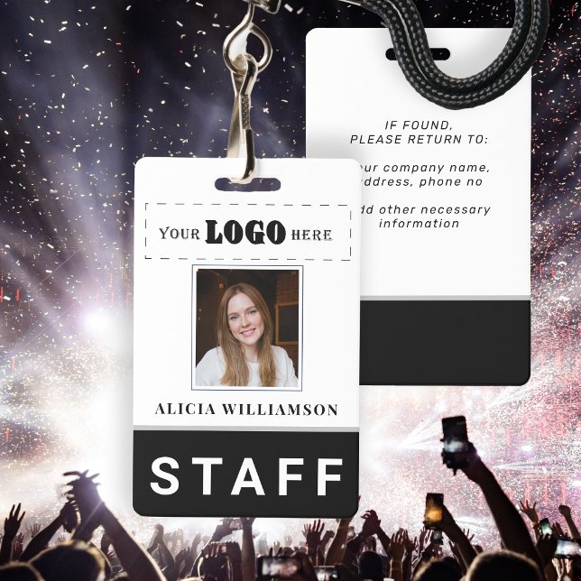 Badge Modern photo logo company staff ID (Créateur téléchargé)