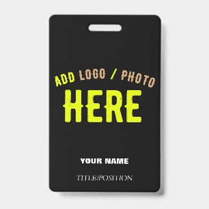 BADGE MODERNE ET MODERNE PERSONNALISABLE NOIR VÉRIFIÉ