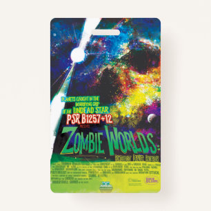 Badge Mondes Zombie Galaxie d'Halloween