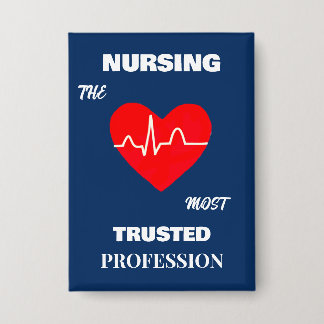 Badge Most Trusted Profession Nurse Rectangle Button