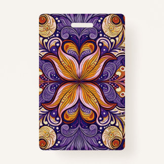 Badge Motif Batik Purple