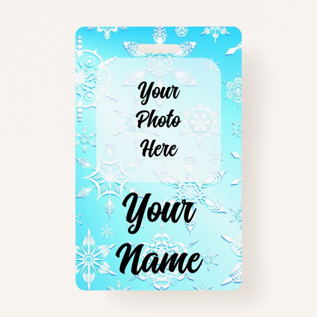 Badge Motif Crystal Snowflakes (Devant)