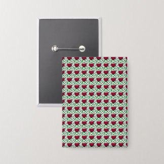 Badge Motif floral de tulipe cramoisie | Rouge élégant