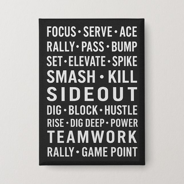 Badge Motivational Volleyball  (Recto)