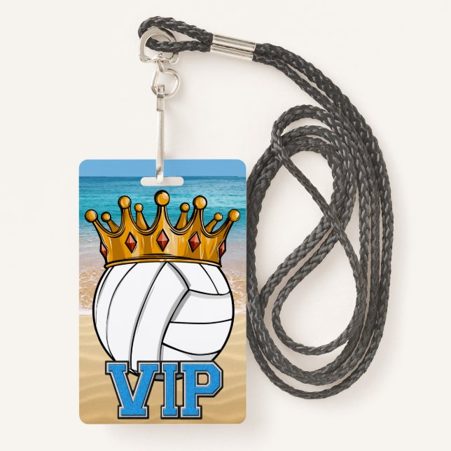 Badge MVP de Beach Volleyball (Devant avec lanière)