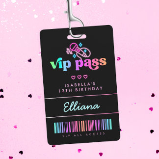 Badge Neon Glow Karaoke Anniversday VIP Pass Fête Person