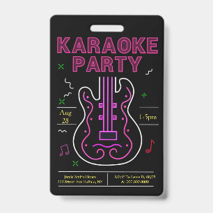 Badge Neon Karaoke