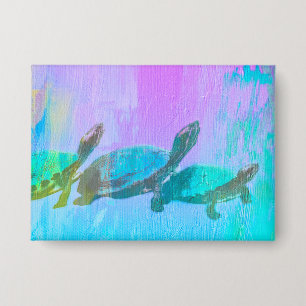Badge Neon Turtle