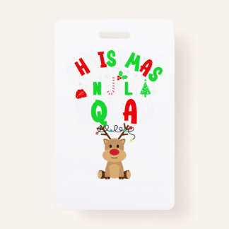 Badge Noël Basketball Reindeer Funny Santa Hat Noël