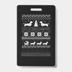 Badge Noël des Dachshunds