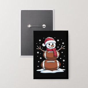 Badge Noël Football américain Snowman Xmas Sport