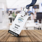 Noir Blanc Identifiant de l'employé Grand logo Bad