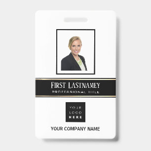 Badge Nom de la photo du code-barres Carte d'identité Ve