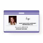 Nom de l'employé personnalisé photo logo texte cod