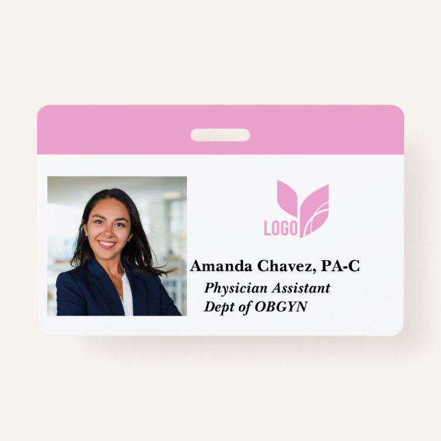 Badge Nom de photo de l'employé personnalisé (Devant)