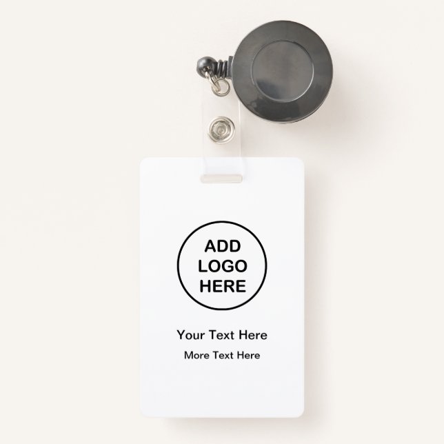 Badge Nom de travail du personnel du budget en bloc simp (Front with Retractable)