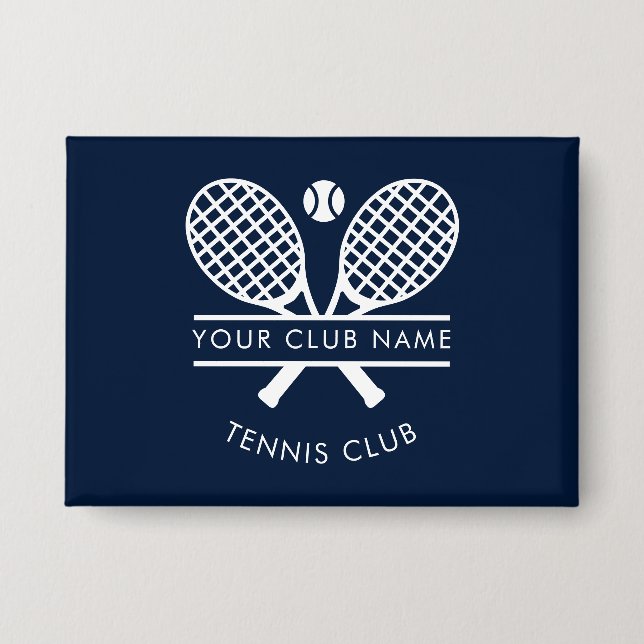 Badge Nom du club Tennis Sports Marine Blue (Recto)