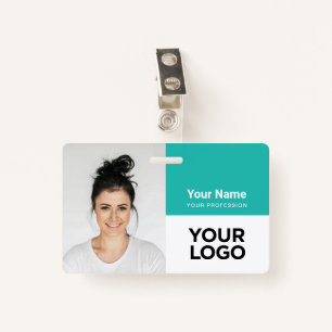 Badge Nom du logo photo de l'employé de l'entreprise per
