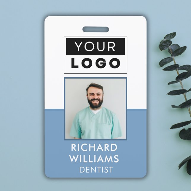 Badge Nom du logo photo de l'employé personnalisé (Créateur téléchargé)