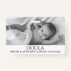 Badge Nom du soutien à la naissance de Doula Photo