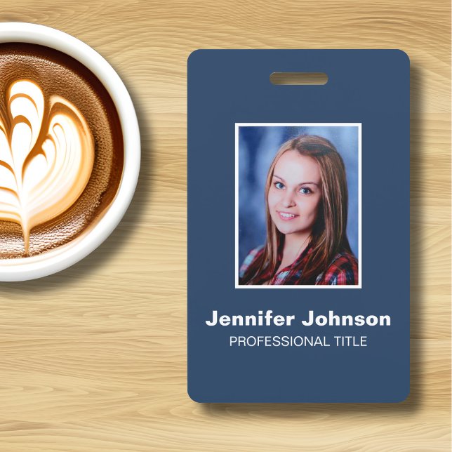 Badge Nom du titre professionnel de la photo de l'employ (Créateur téléchargé)